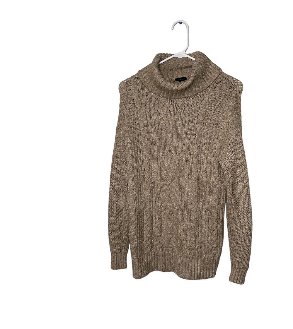 Torrid Tan Long Sleeve 90’s Cream Sweater Chunky Knit Plus Size Size 0 Cowl